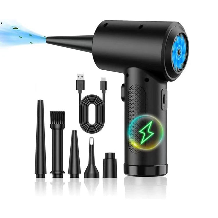 Protable Air Duster for Computer Cleaning 51000RPM Cordless Compressed Air Blower with LED Light for PC Computers Keyboard Clean