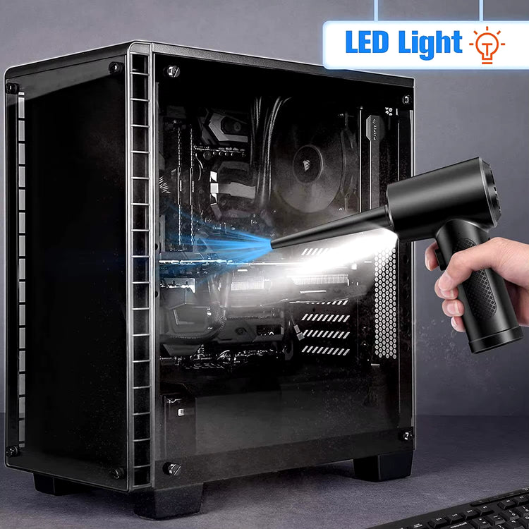 Protable Air Duster for Computer Cleaning 51000RPM Cordless Compressed Air Blower with LED Light for PC Computers Keyboard Clean