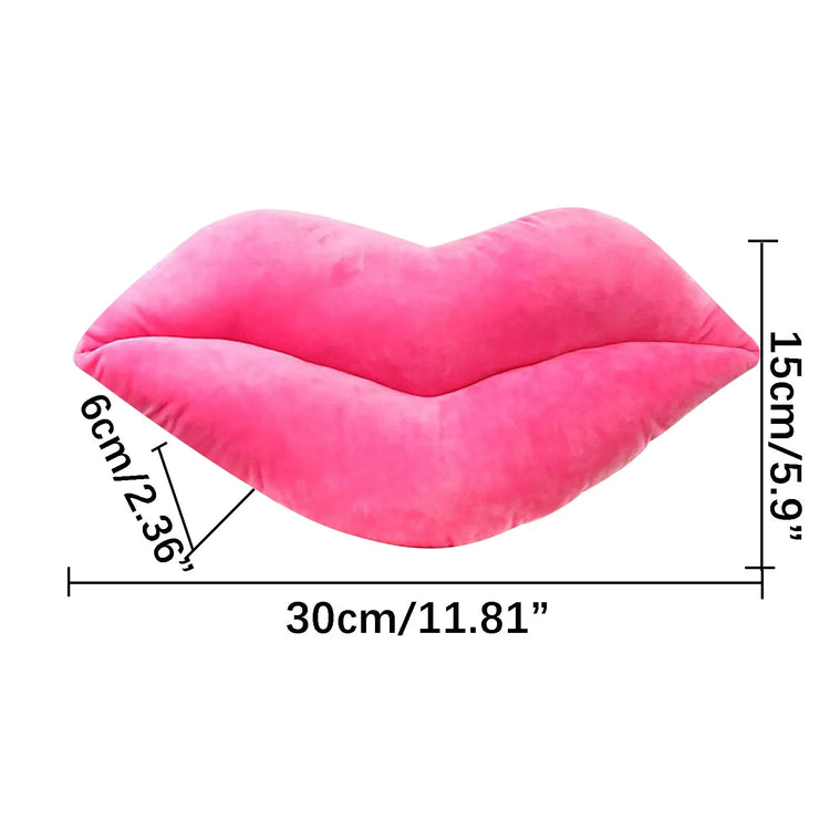 Hot Pink 3D Lips Throw Pillows,Lips Pillows Decorative Throw Pillows,Kiss Cute Pillow Girls Valentine'S Day Gift Soft Velvet Decorative Reversible Pillow Cushion for Bed Couch,Pink