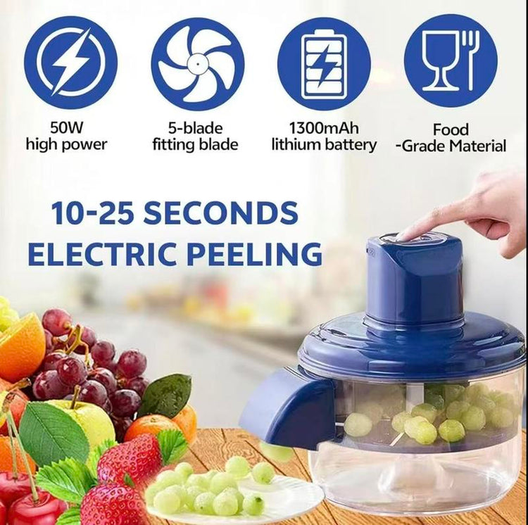 Featwell Electric Peeling Machine – Automatic Skin Peeler Remover Tool for Small Fruits,Garlic Cloves,Baby Potatoes. 20S Fast Peeling Rechargeable Wireless, Grape Garlic Cherry Tomato Peeler,Easy Clean for Home&Outdoor