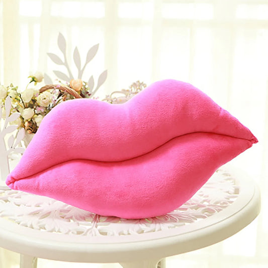 Hot Pink 3D Lips Throw Pillows,Lips Pillows Decorative Throw Pillows,Kiss Cute Pillow Girls Valentine'S Day Gift Soft Velvet Decorative Reversible Pillow Cushion for Bed Couch,Pink