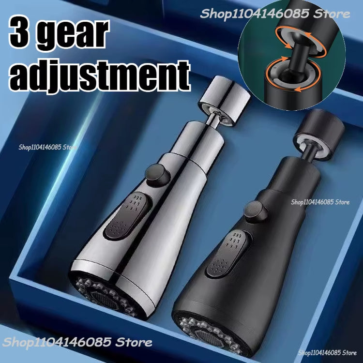 1Pc Faucet Extender Metal Alloy,Three Modes,Head Water Saver Home Extended Shower Spray Filter Kitchen Accessories