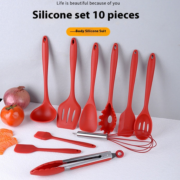 10-Piece Silicone Kitchenware Non-Stick Cooking Spatula Set