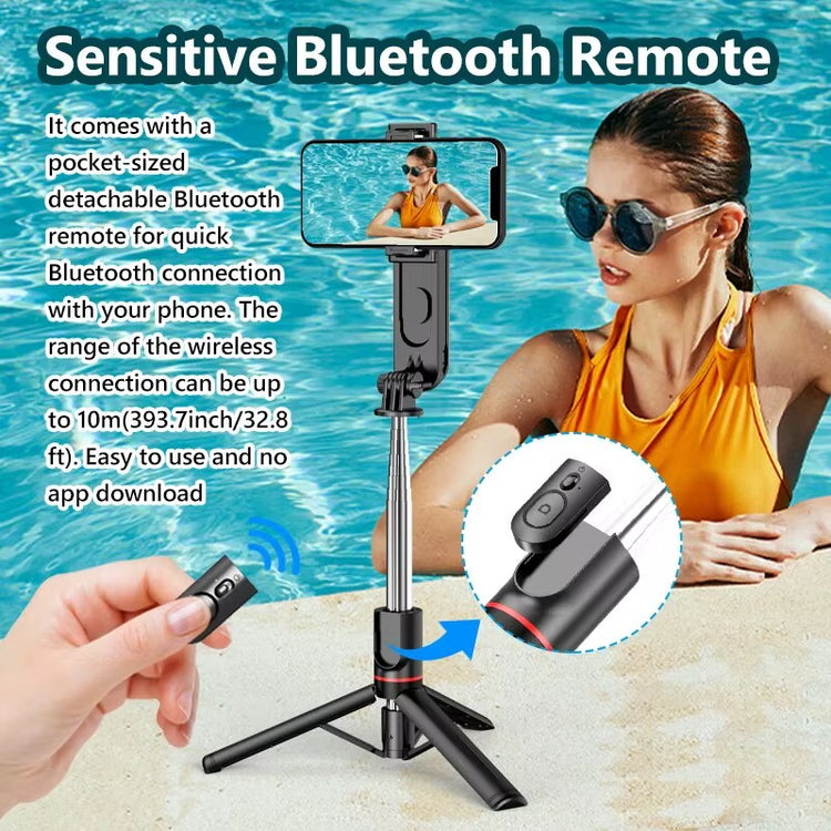 Selfie Stick Led Light Foldable Tripod with Bluetooth Wireless Monopod with Remote Shutter for Iphone IOS Xiaomi Android Phone