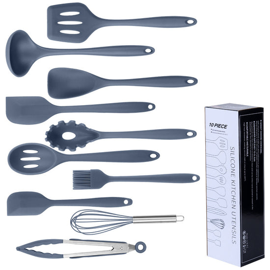 10-Piece Silicone Kitchenware Non-Stick Cooking Spatula Set