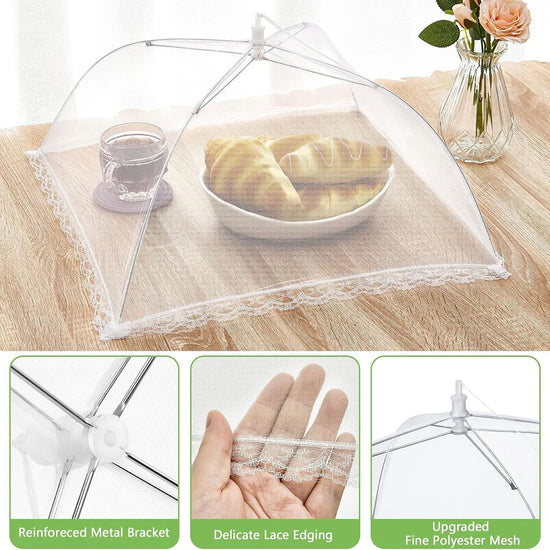 Food Cover Mesh Folding Washable Flies Tables Cover Insect Proof Protective Dish Covers Home Kitchen Storage Accessaries