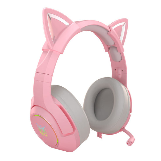 Head-Mounted Gaming Gaming Cute Girls Wired Computer Headset