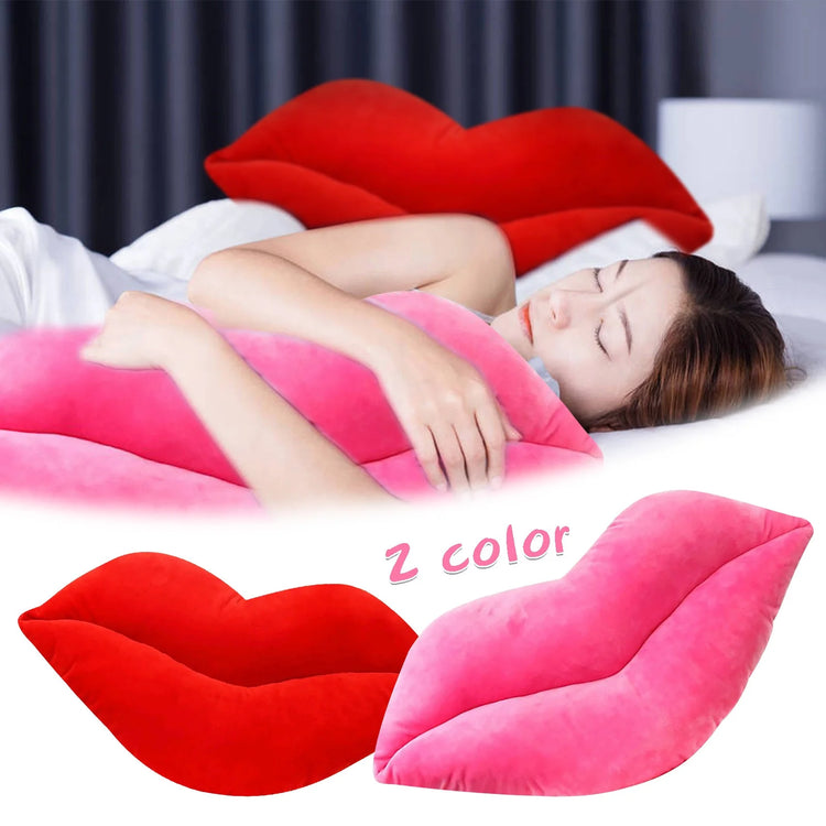 Hot Pink 3D Lips Throw Pillows,Lips Pillows Decorative Throw Pillows，Kiss Cute Pillow Girls Valentine'S Day Gift Soft Velvet Decorative Reversible Pillow Cushion for Bed Couch,Pink
