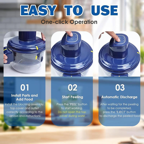 Featwell Electric Peeling Machine – Automatic Skin Peeler Remover Tool for Small Fruits,Garlic Cloves,Baby Potatoes. 20S Fast Peeling Rechargeable Wireless, Grape Garlic Cherry Tomato Peeler,Easy Clean for Home&Outdoor