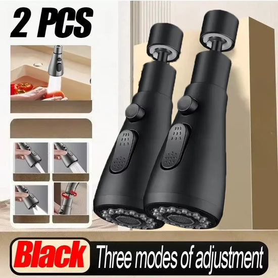 1Pc Faucet Extender Metal Alloy,Three Modes,Head Water Saver Home Extended Shower Spray Filter Kitchen Accessories