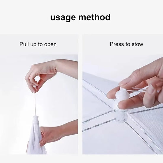 Food Cover Mesh Folding Washable Flies Tables Cover Insect Proof Protective Dish Covers Home Kitchen Storage Accessaries