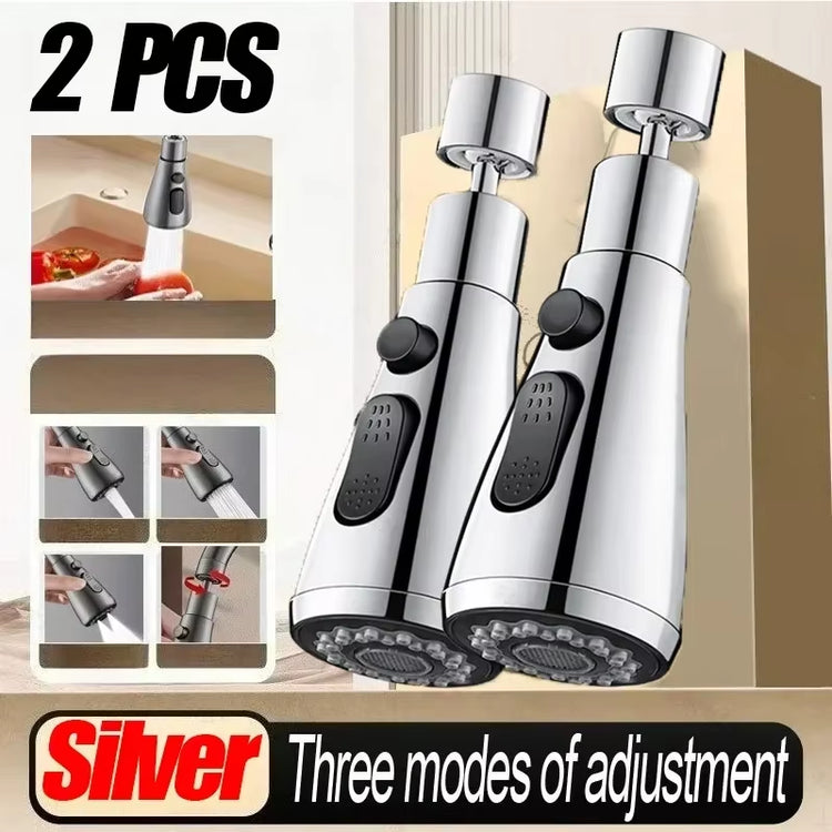 1Pc Faucet Extender Metal Alloy,Three Modes,Head Water Saver Home Extended Shower Spray Filter Kitchen Accessories